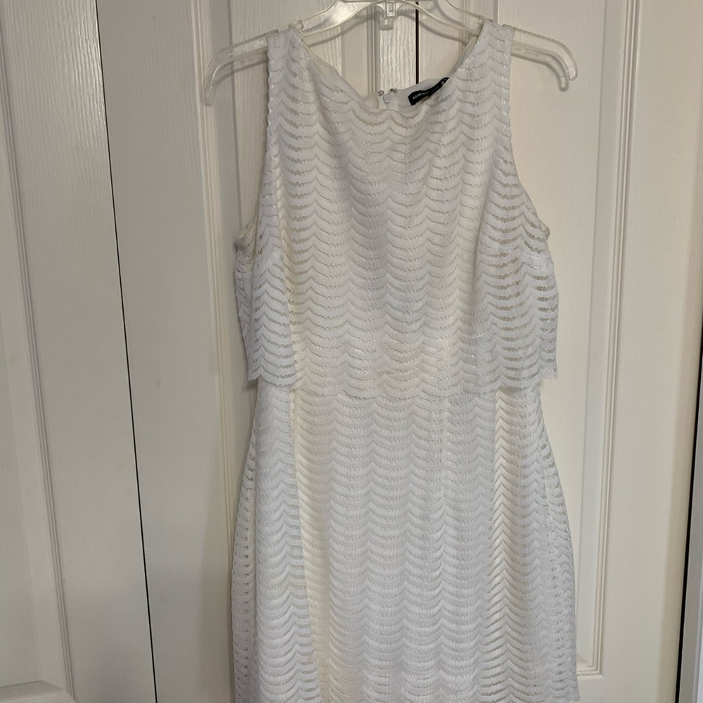 Women’s White Scalloped Dress